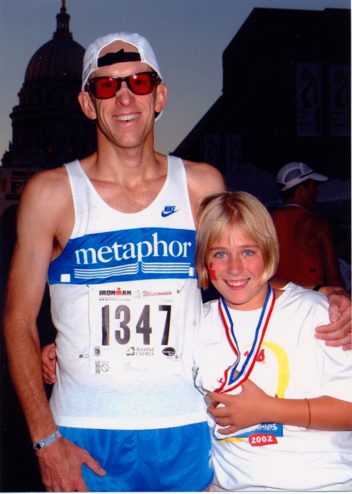 Scott and Katie at Finish IMW 2002